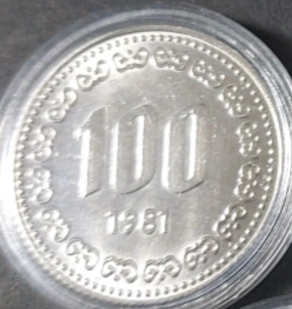 1981년 100원 미사용품