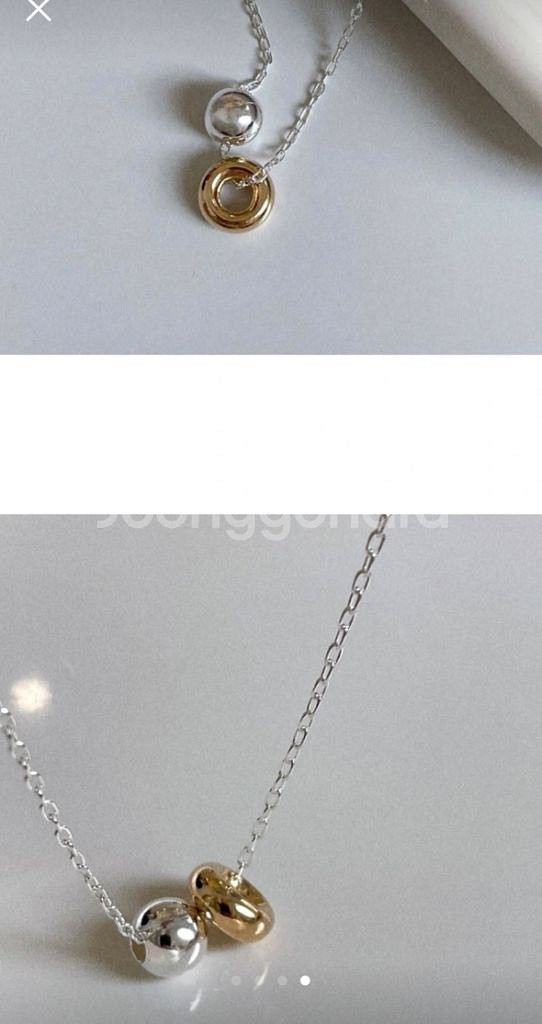 바이위켄드 목걸이 / double necklace--3