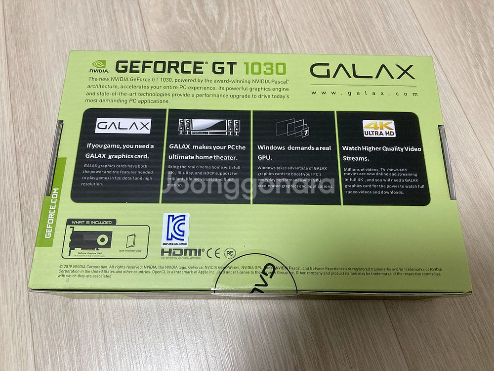 새것 GALAX 지포스 GT1030 D5 2G--3