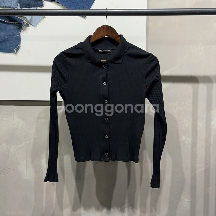 (90) 자라 ZARA 여성 캐주얼 니트 카라 가디건--0