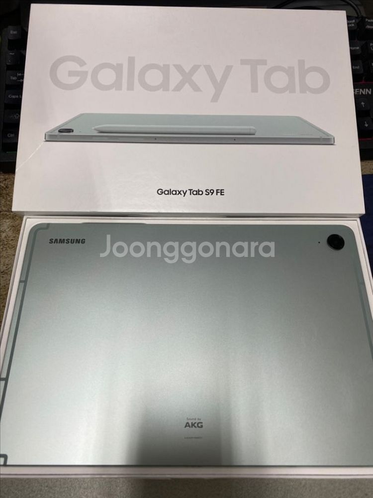 새제품 갤럭시탭S9FE 민트 128GB 와이파이용--0
