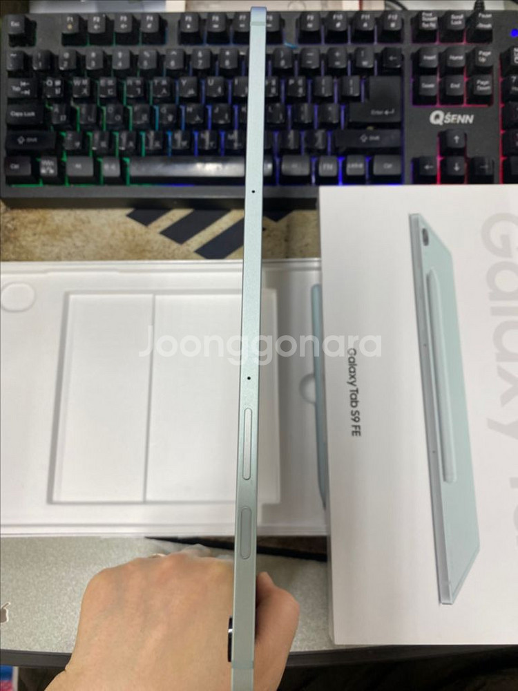 새제품 갤럭시탭S9FE 민트 128GB 와이파이용--5