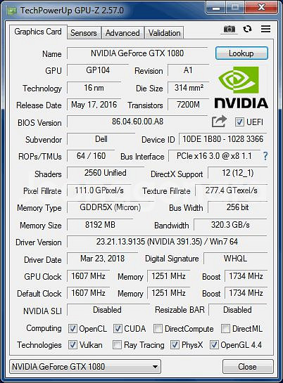 [중고]지포스 GTX 1080 8GB OEM--6