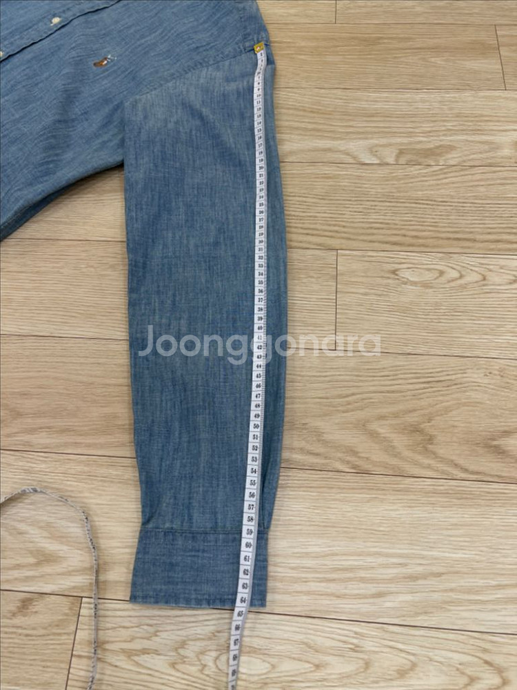 폴로랄프로렌 클래식핏 인디고 샴브레이셔츠 (M)--3