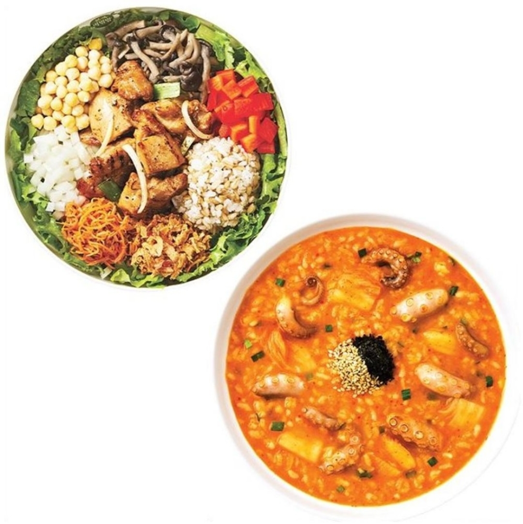 [본죽&비빔밥] 그릴드닭구이 비빔포케+낙지김치죽