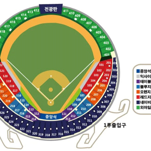 5/7 두산 엘지 네이비 4연석