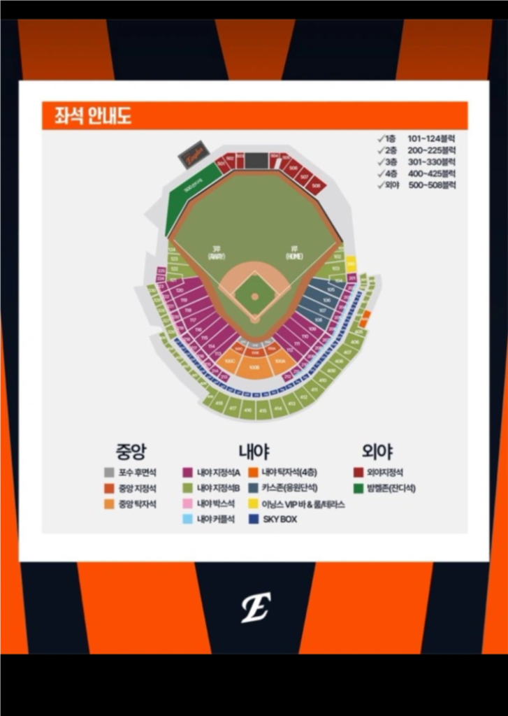 5/1 한화이글스 3루114구역2연석(저)<>1루 교환