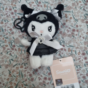 산리오 쿠로미 블랙하트 인형 키링 가방걸이
