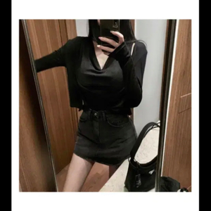 구즈)드레이프세트블랙