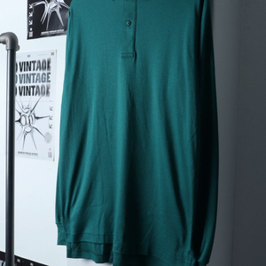 (L-XL) 브랜드빈티지 카라 긴팔티셔츠 엘엘빈 그린