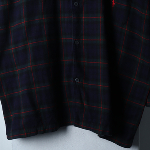 (L-XL) 폴로 랄프로렌 셔츠 남방 체크 레드포니