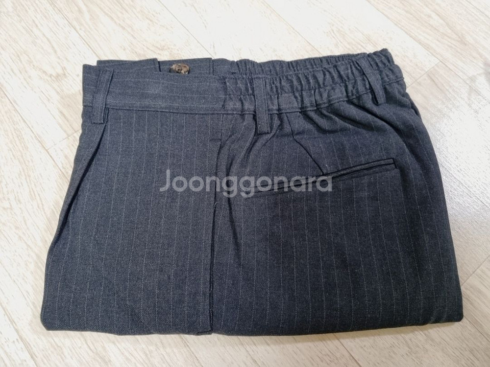 [ 새상품_봄,가을 스트라이프 남성정장바지30(검정)--1