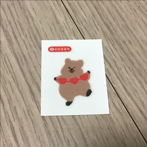 꽃카 띠부씰 러브유 꽃카 쿼카