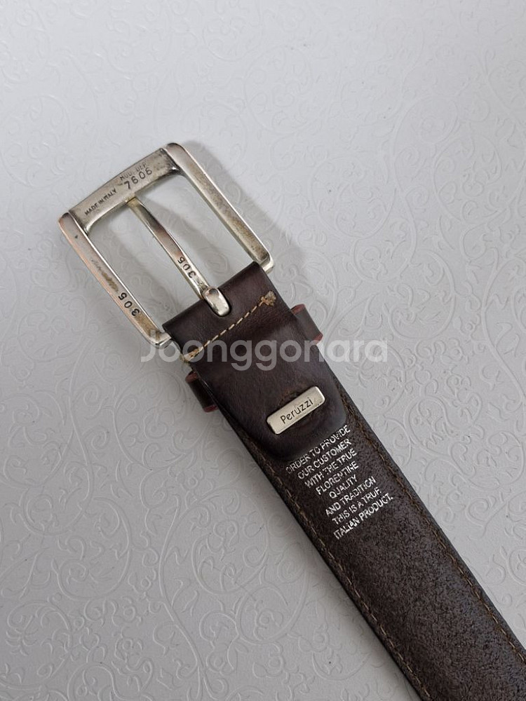 Peruzzi 이태리 가죽벨트 정품--4