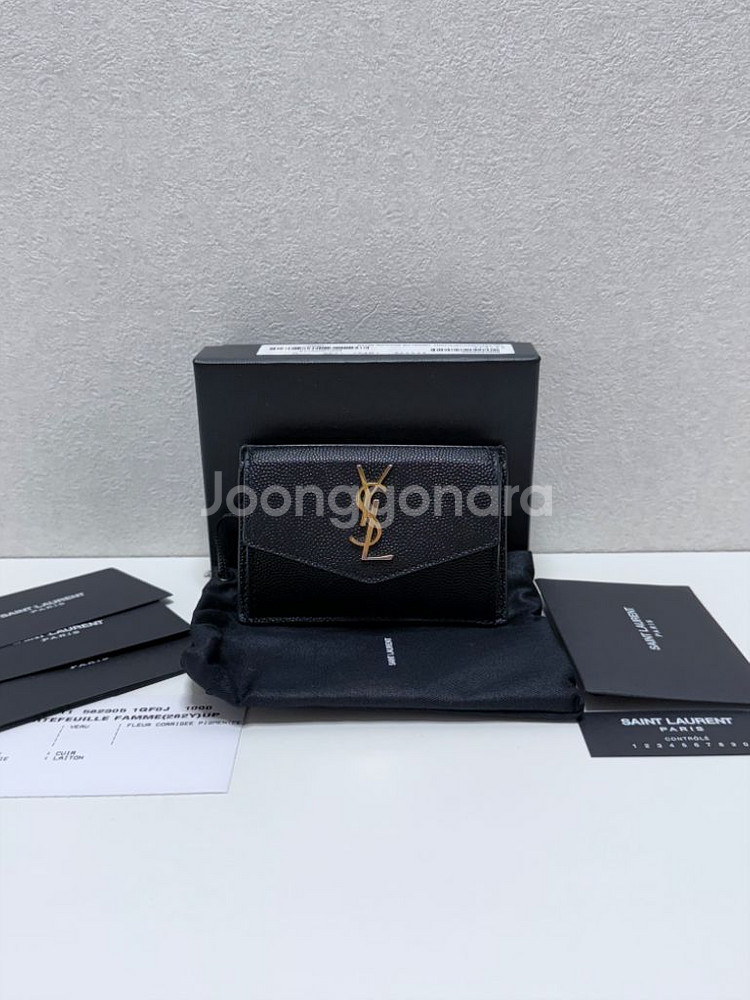 (풀구성)생로랑 업타운 미니 카드지갑--7