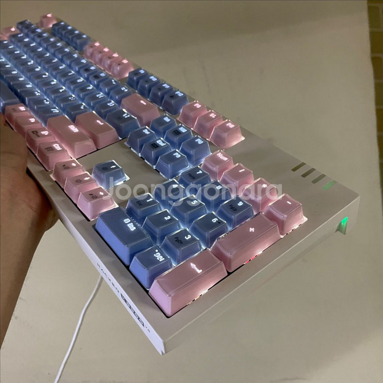 앱코해커 K8300 하니핑키블루 키보드 마우스 헤드셋--3