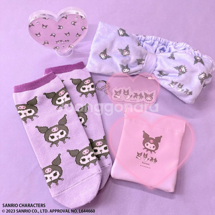 산리오 쿠로미 땡큐마트 파우치 키링 고양이 가챠--0