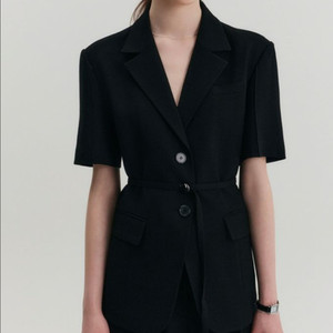 룩캐스트 EMMA LINEN STRAP JAKET 블랙
