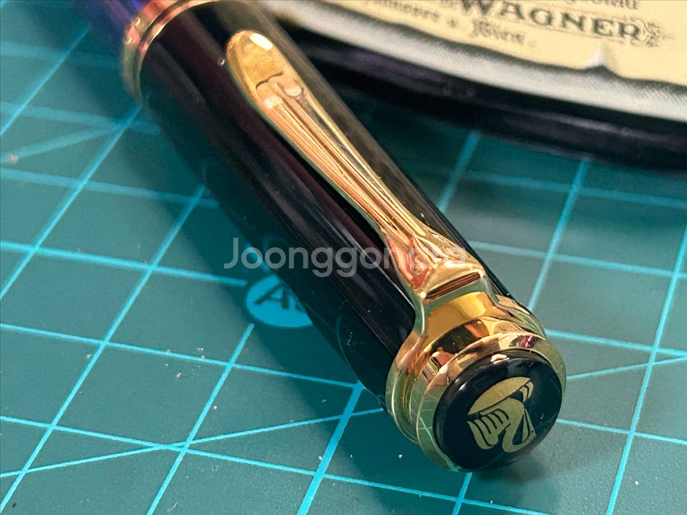 펠리칸 m400 만년필과 잉크 풀박스 - 14c 금 M--5
