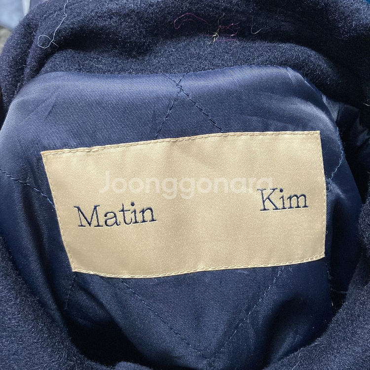 마뗑킴 2022 래글런 여성 울 코트 네이비 F 영구제--3