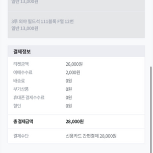 쓱삼성 문학경기장 오늘경기 야구 티켓 3루 외야석 2매
