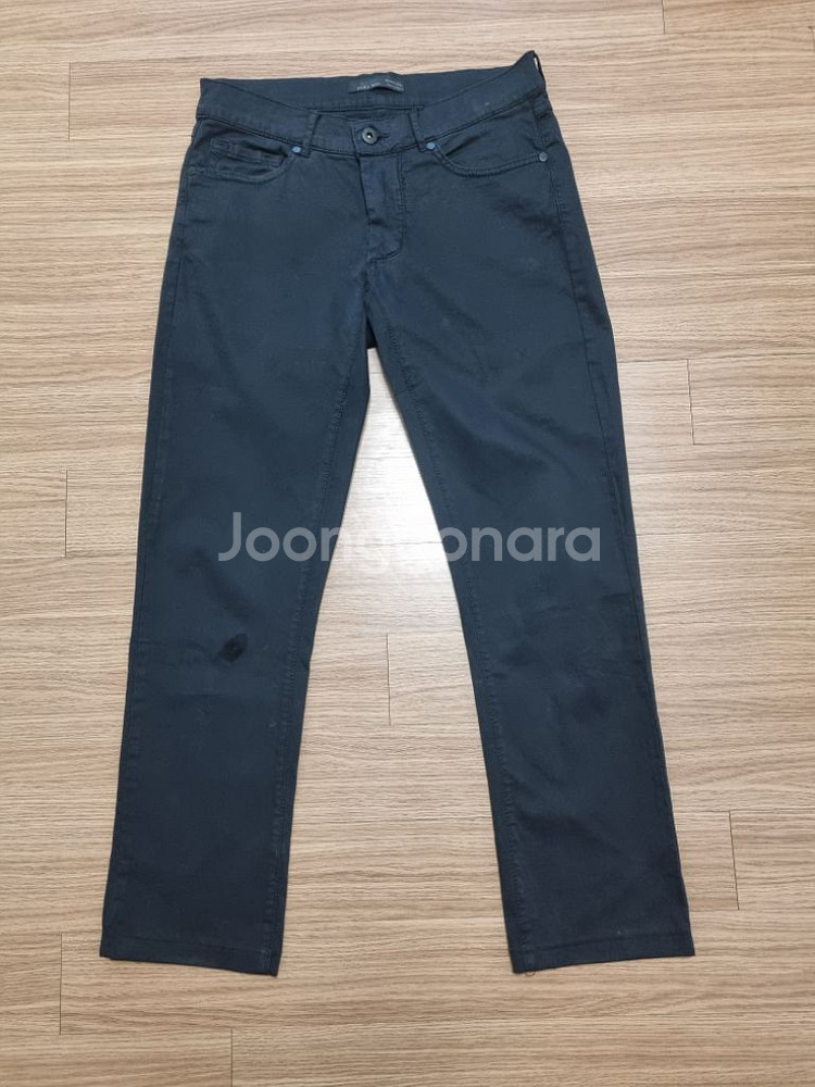 얊고 상태좋은 자라 블랙 면바지 스트레이트핏 zara--0