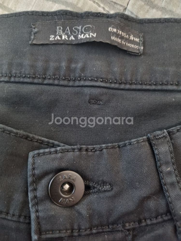 얊고 상태좋은 자라 블랙 면바지 스트레이트핏 zara--2