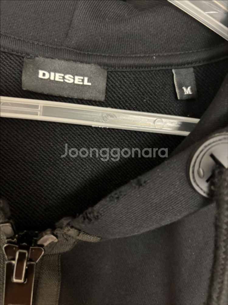 디젤 멀티패치 슬리브리스 후드집업--5