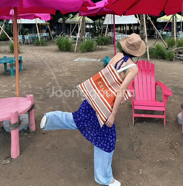 셀린느 엘리먼트 타이스 에코백 이시영 뉴진스다니엘 착용--5