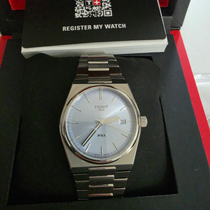 티쏘 PRX 35mm 쿼츠 모델 라이트블루