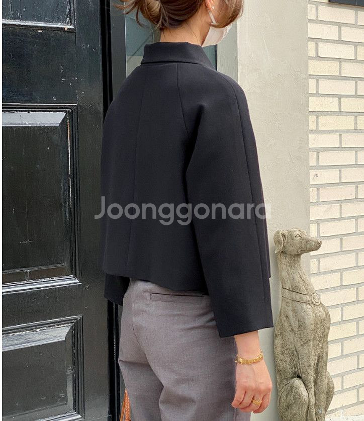 아이링마켓 제작 프리미엄 크롭자켓 블랙 M--1