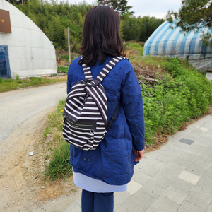 캐스키드슨 백팩 스트라이프 백팩 크지