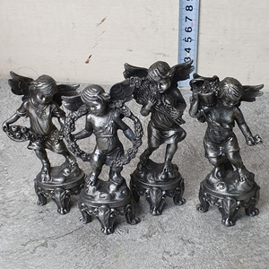 앤틱 주석 천사셋트 평균높이11cm 총무게1kg