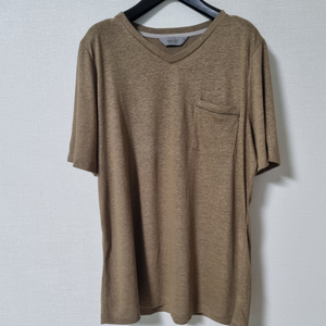 린넨 혼방 브이넥 티 77