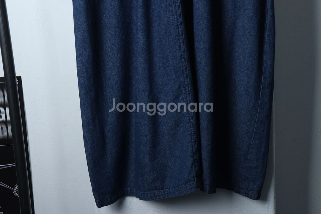 W(F) 브랜드빈티지 드레스 원피스 청 데님 민소매--2