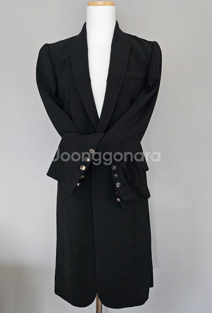 RICK OWENS(릭오웬스) 블랙 롱 자켓--3