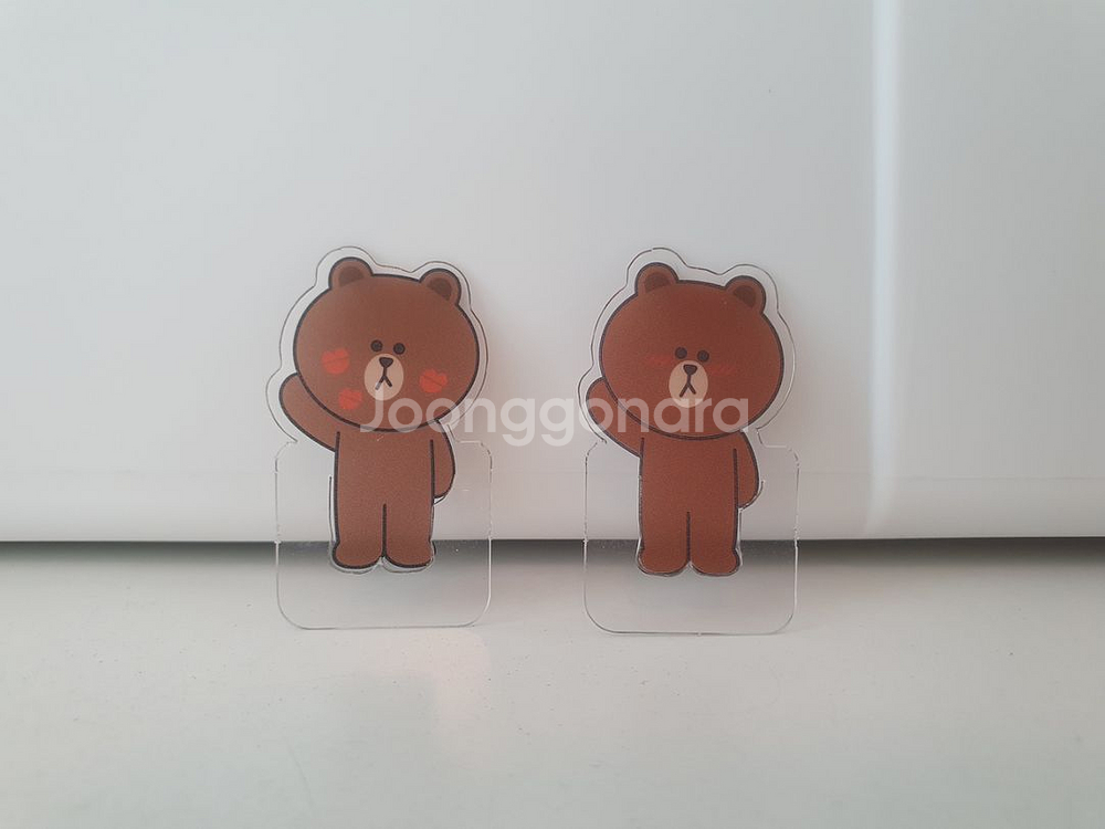 라인프렌즈 브라운 책갈피 2개--0