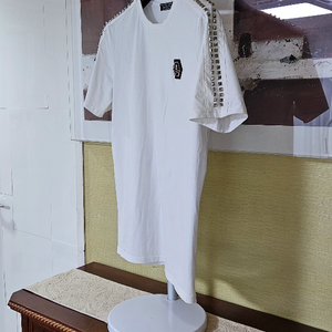 (3XL)빅사이즈 필립플레인 화이트 남성반팔티