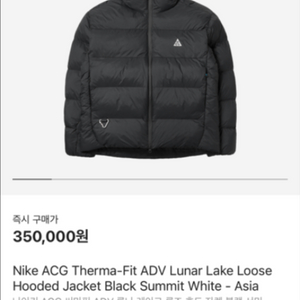 나이키 ACG 루나레이크 패딩 구버전 M