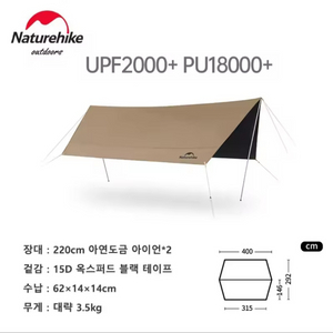 네이처하이크 타프(검정코팅있음)