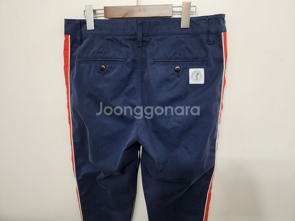 (33) 타미힐피거 면바지 네이비 치노팬츠 사이드라인--5