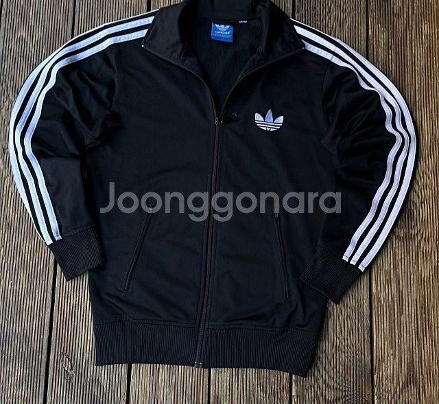 아디다스 블랙 검흰 파이어버드 트랙탑 져지집업 90/S--0