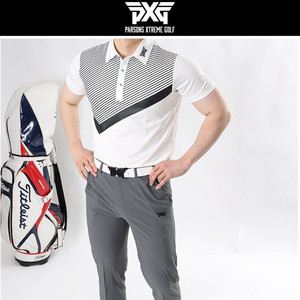 PXG 골프웨어 남성 브이배색 카라로고 PK카라티