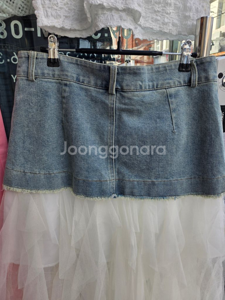 세일 빈티지 데님배색 샤스커트--8