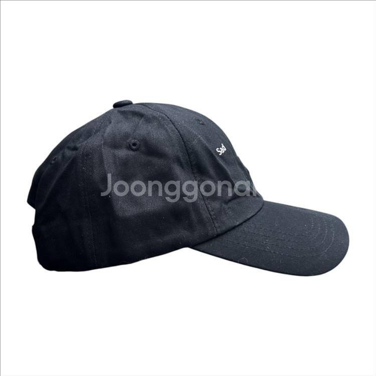 커스텀멜로우 새드스마일 볼캡 모자 블랙--4
