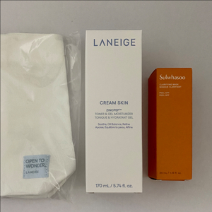 라네즈 크림스킨 170ml + 설화수 옥용팩 + 미니백