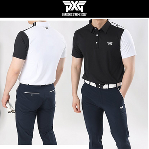 PXG 골프웨어 남성 싱글암 배색 로고나염 카라티