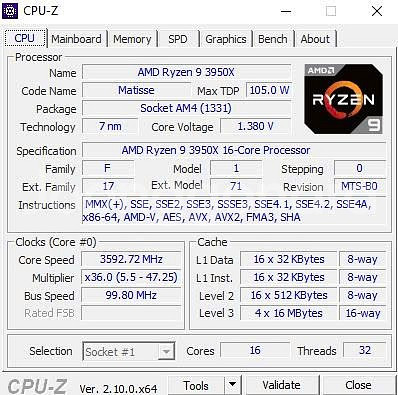 AMD Ryzen9 3950x,X570, 64Gb--3