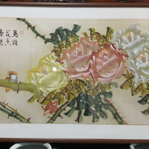 화조도 동양화 그림 액자 가로135cm 세로60cm