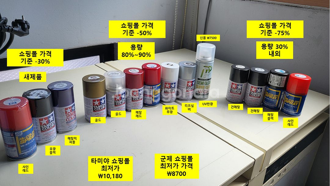 몬타나 군제 타미야 영일 스프레이 락카 프라모델 도색--1